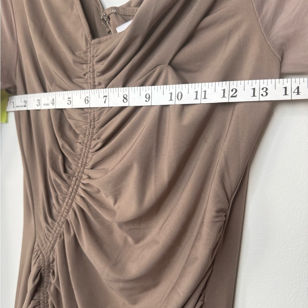 Self-Portrait One-Shoulder Ruched Midi Dress – Size 6 - Picture 12 of 17